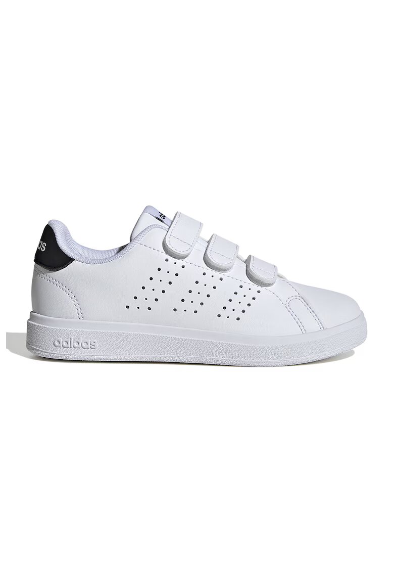 adidas Sportswear Pantofi sport de piele ecologica cu velcro Advantage Base 2.0 - Alb/Negru stins