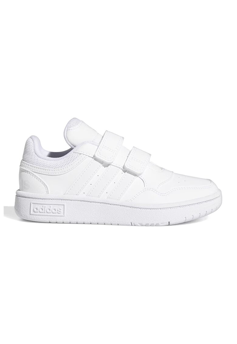 adidas Sportswear Pantofi sport de piele ecologica cu velcro Hoops 3.0 - Alb