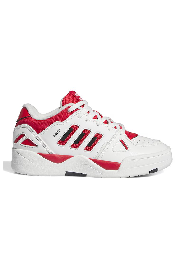 adidas Sportswear Pantofi sport de piele ecologica Midcity - Alb/Rosu vermillion