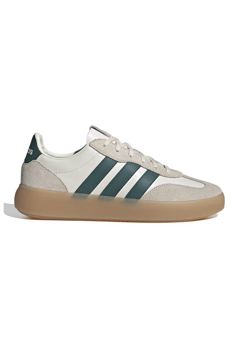 adidas Sportswear Pantofi sport de piele si piele intoarsa cu logo contrastant Barreda Decode - Verde englez/Alb murdar