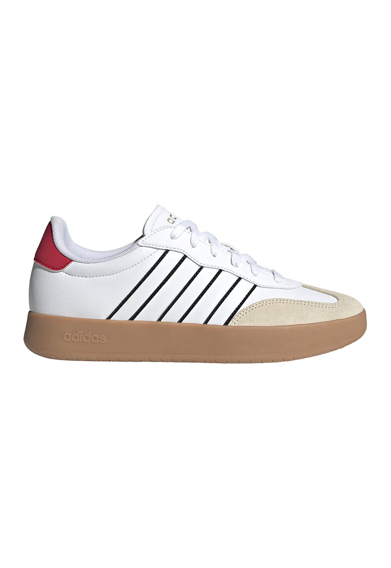 adidas Sportswear Pantofi sport din piele ecologica cu insertii din piele intoarsa Barreda - Rosu/Alb/Crem
