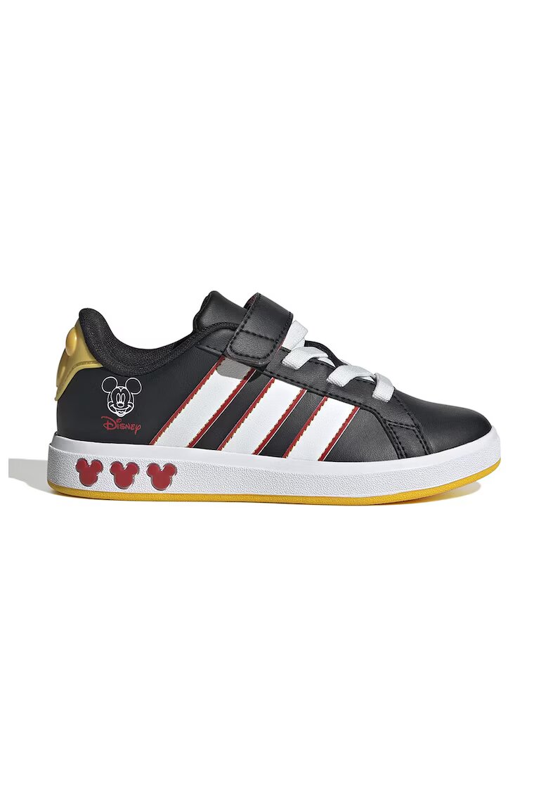 adidas Sportswear Pantofi sport din piele ecologica cu model cu Mickey Mouse Grand Court - Alb/Negru/Rosu vermillion