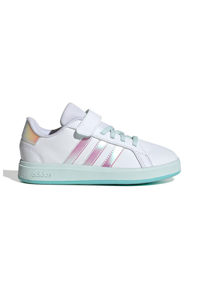 adidas Sportswear Pantofi sport din piele ecologica cu velcro Grand Court - Alb