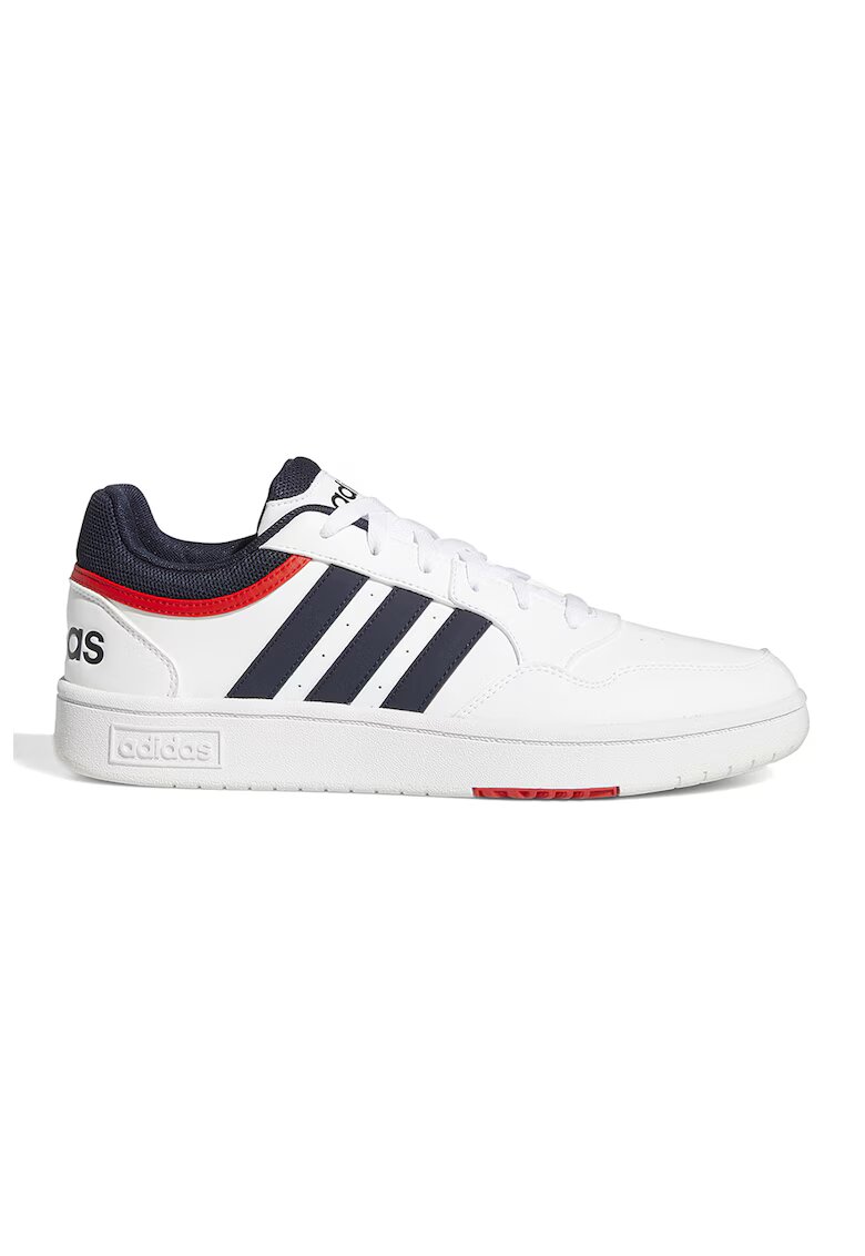 adidas Sportswear Pantofi sport din piele ecologica Hoops 3.0 - Rosu/Alb murdar/Bleumarin