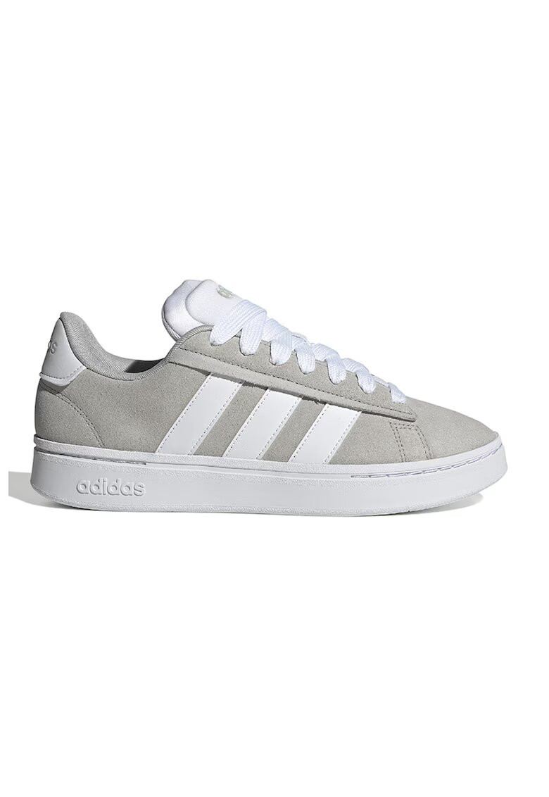adidas Sportswear Pantofi sport Grand Court Alpha de piele intoarsa - Alb/Gri cenusiu