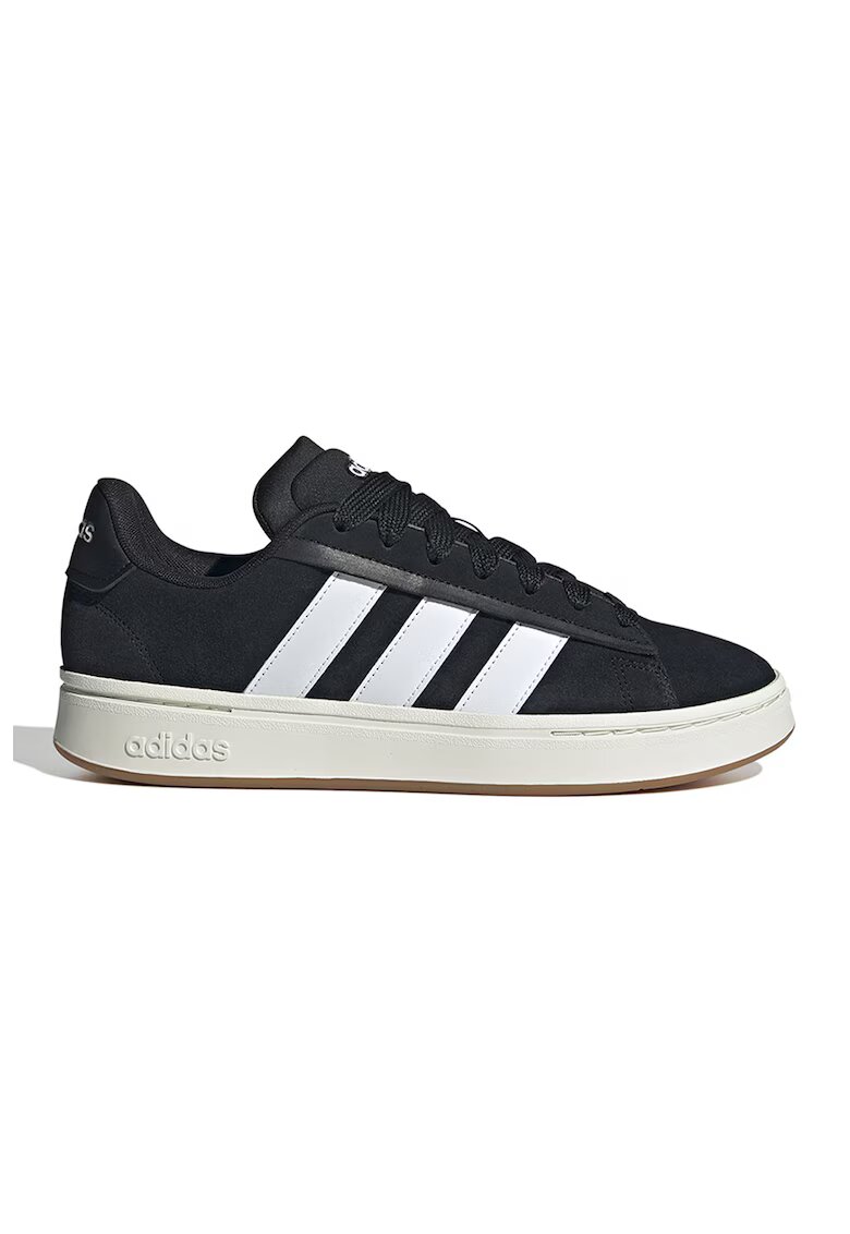 adidas Sportswear Pantofi sport Grand Court Alpha de piele intoarsa - Negru stins/Alb optic