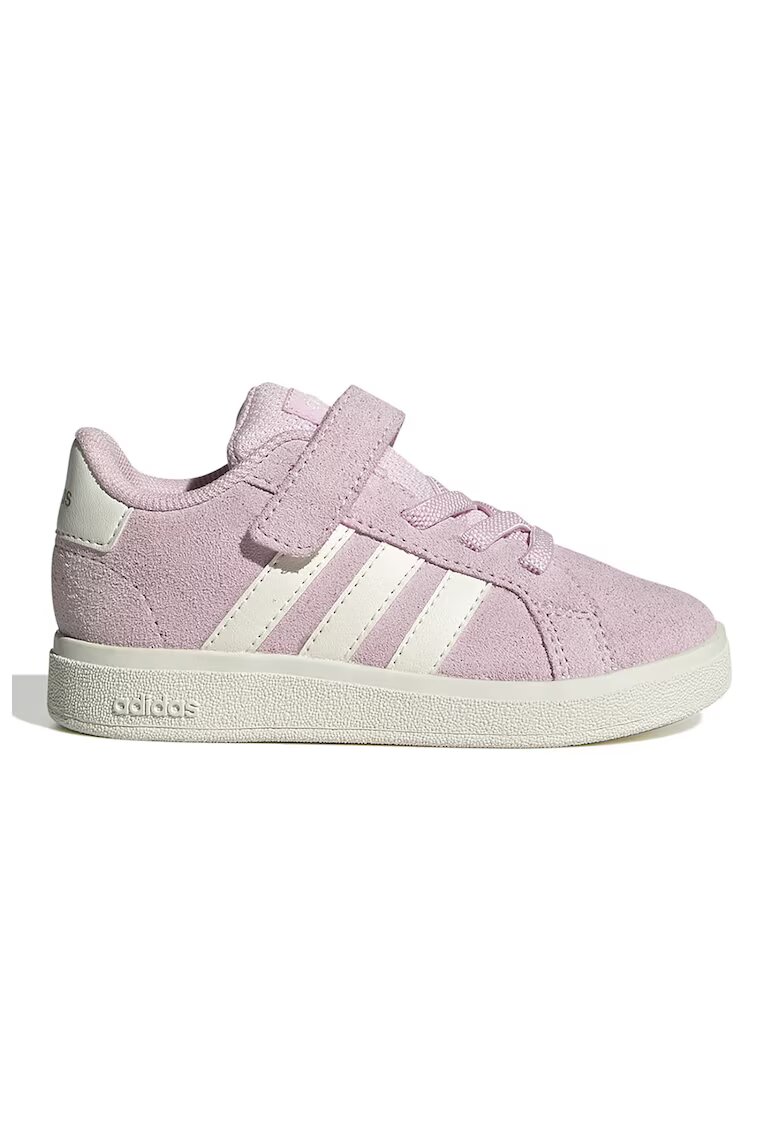 adidas Sportswear Pantofi sport Grand Court cu velcro - Alb murdar/Roz