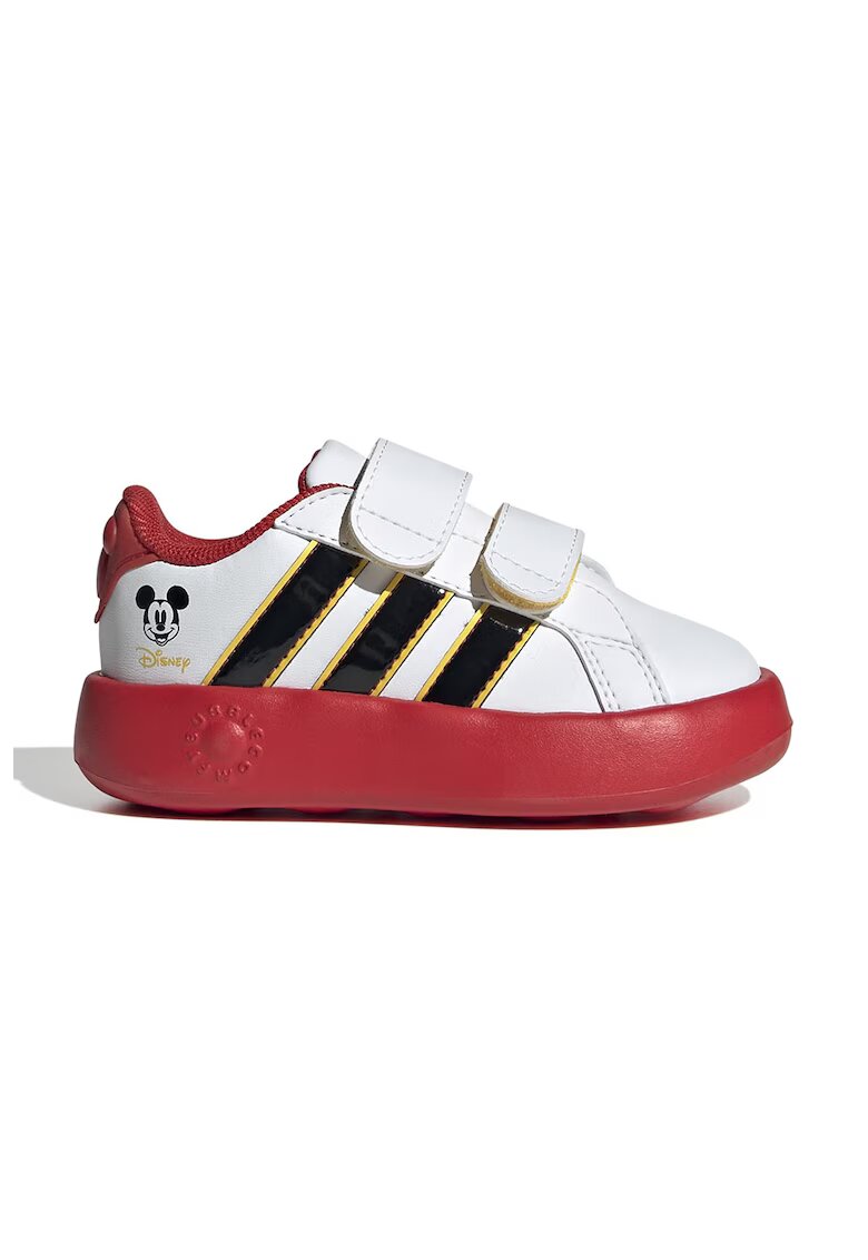 adidas Sportswear Pantofi sport Grand Court din piele ecologica cu imprimeu Mickey Mouse - Negru/Alb optic/Rosu vermillion