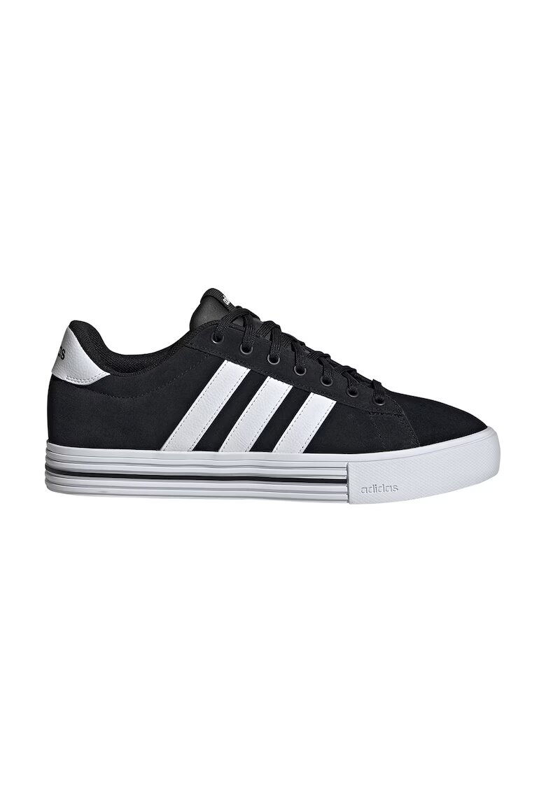 adidas Sportswear Pantofi sport low-cut Daily 4.0 de piele intoarsa - Negru/Alb optic