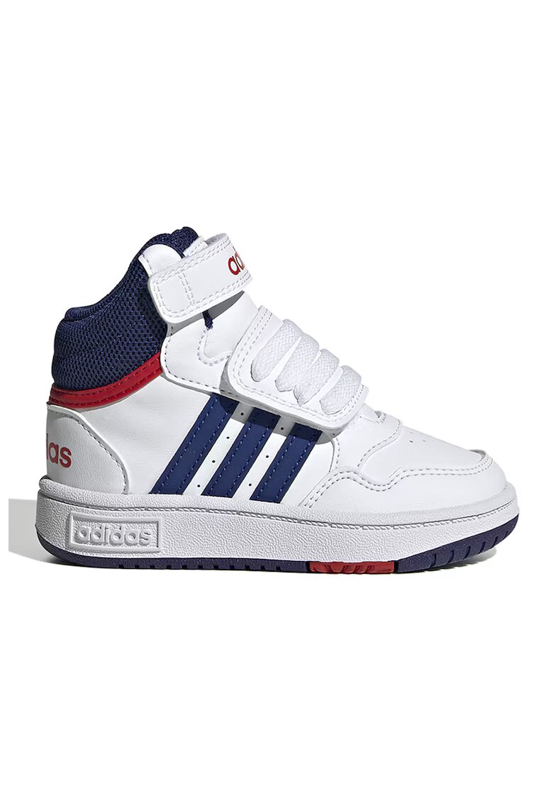 adidas Sportswear Pantofi sport mid-high cu velcro Hoops - Alb/Bleumarin