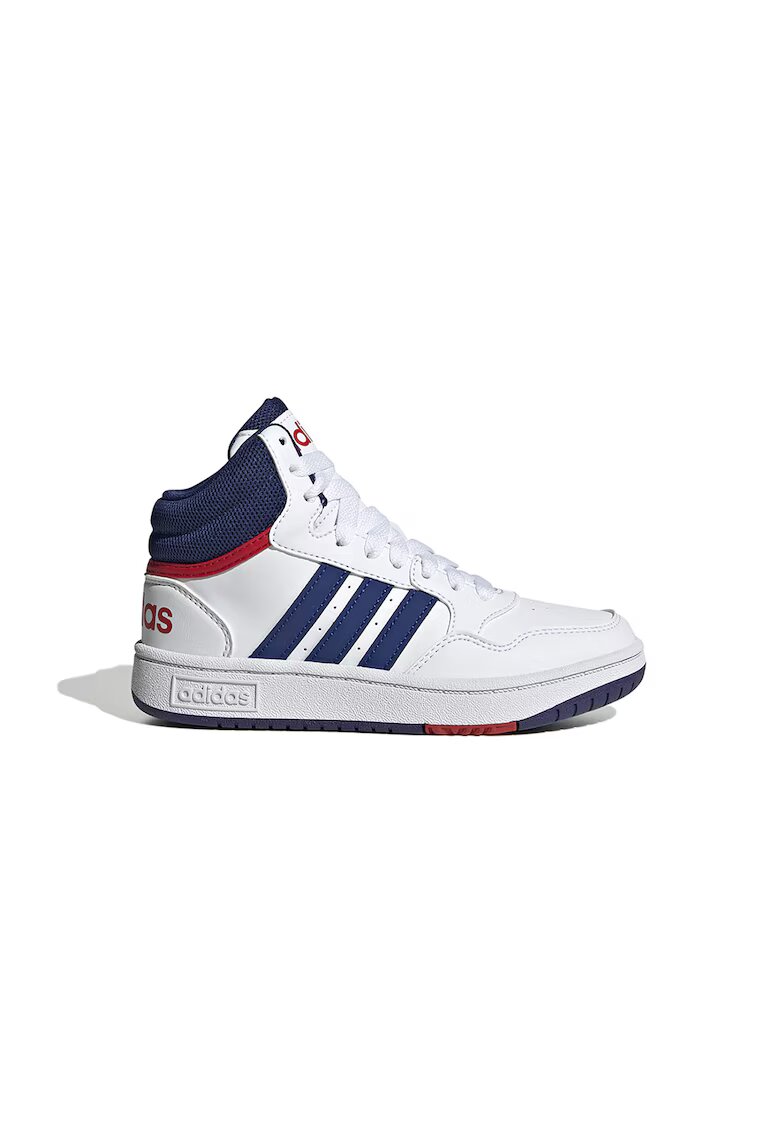 adidas Sportswear Pantofi sport mid-high din piele ecologica Hoops - Rosu/Alb/Bleumarin
