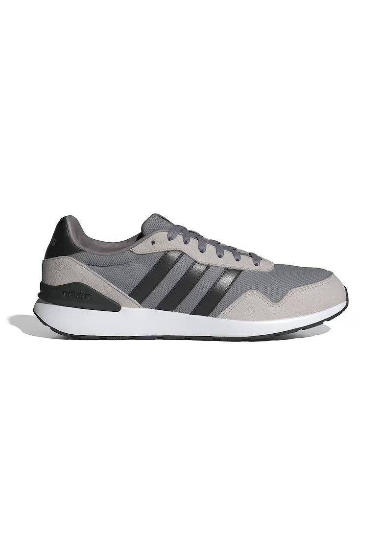 adidas Sportswear Pantofi sport Run 60s 4.0 cu insertii de piele intoarsa - Alb fildes/Gri deschis/Gri antracit