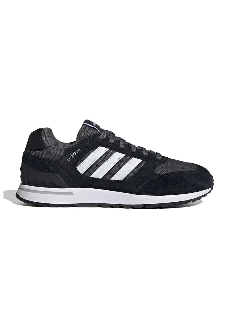 adidas Sportswear Pantofi sport Run 80s 'cu insertii de piele intoarsa - Alb/Negru