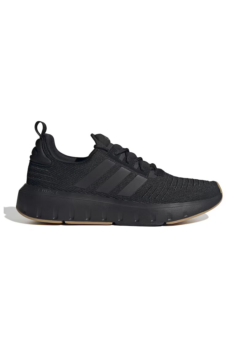 adidas Sportswear Pantofi sport unisex tricotati cu detalii striate Swift Run - Negru