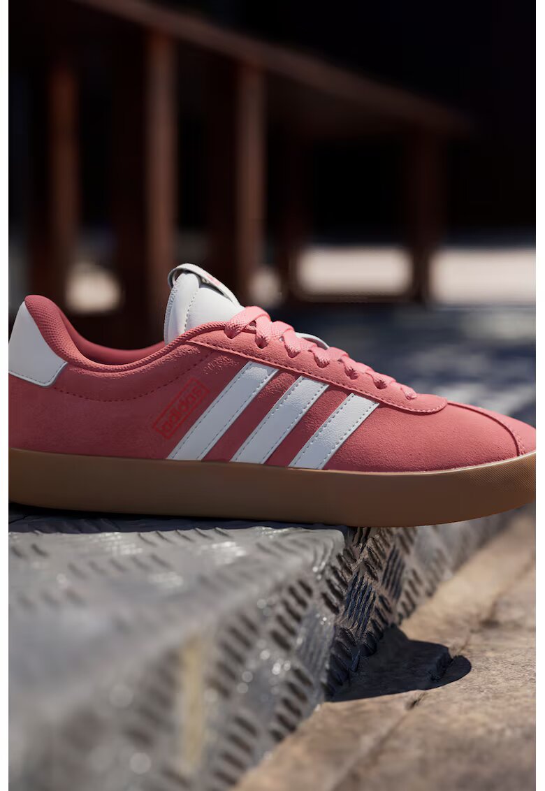 adidas Sportswear Pantofi sport VL Court 3.0 de piele intoarsa - Portocaliu mandarina/Alb optic/Caramel