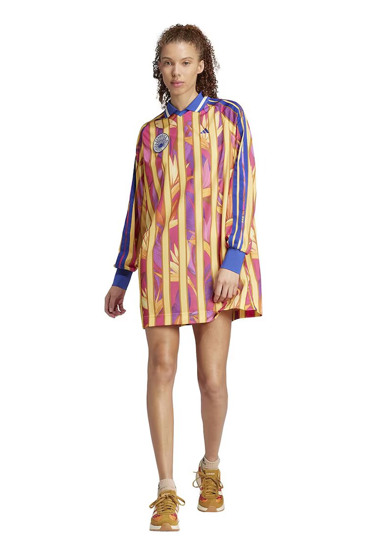adidas Sportswear Rochie scurta cu maneci lungi FARM Rio - Multicolor