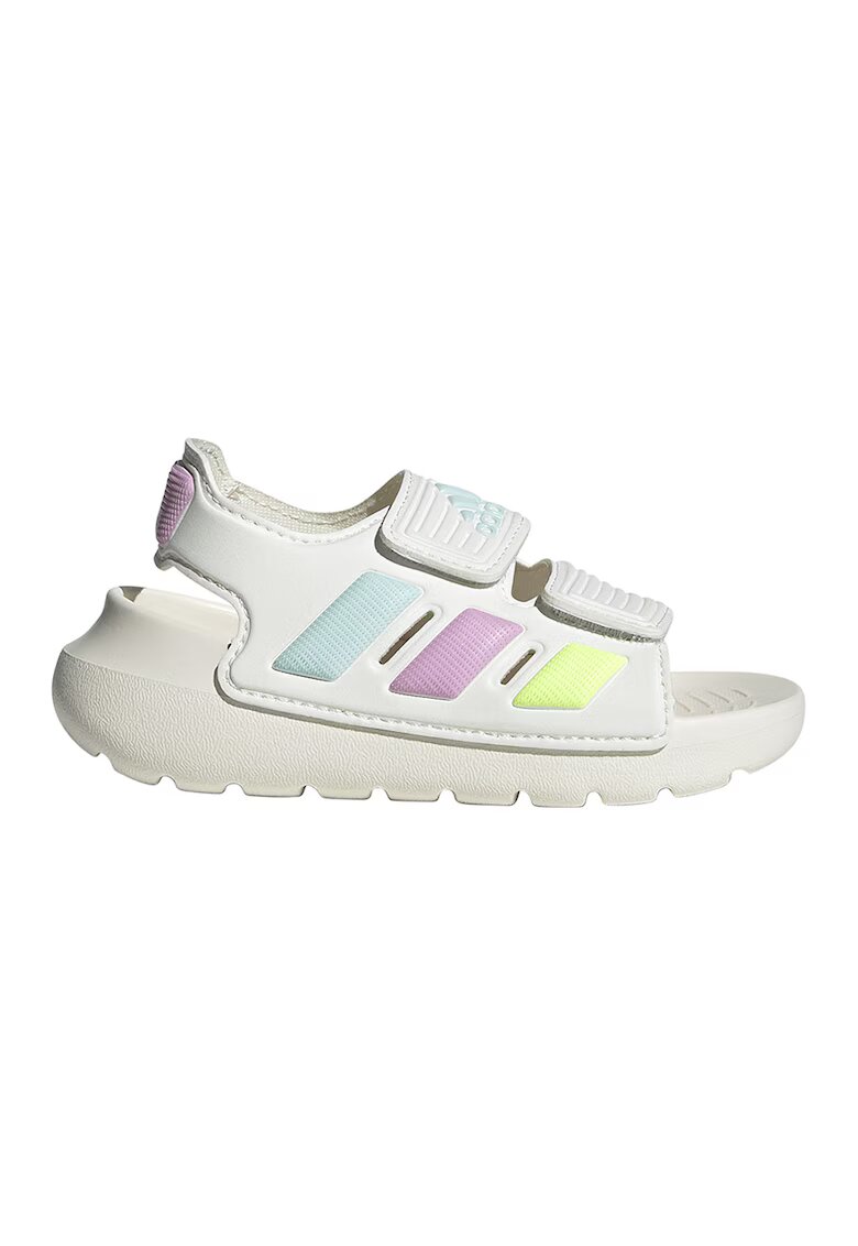 adidas Sportswear Sandale cu talpa wedge si inchidere velcro Altaswim 2.0 - Alb fildes/Roz pastel/Verde menta