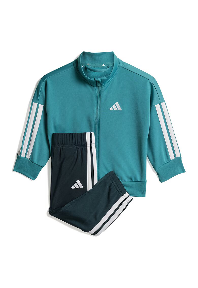 adidas Sportswear Trening cu fermoar Essentials Climacool - Alb/Verde inchis/Verde persan