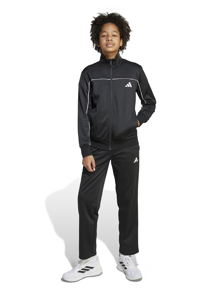 adidas Sportswear Trening cu fermoar model colorblock - Negru/Alb optic