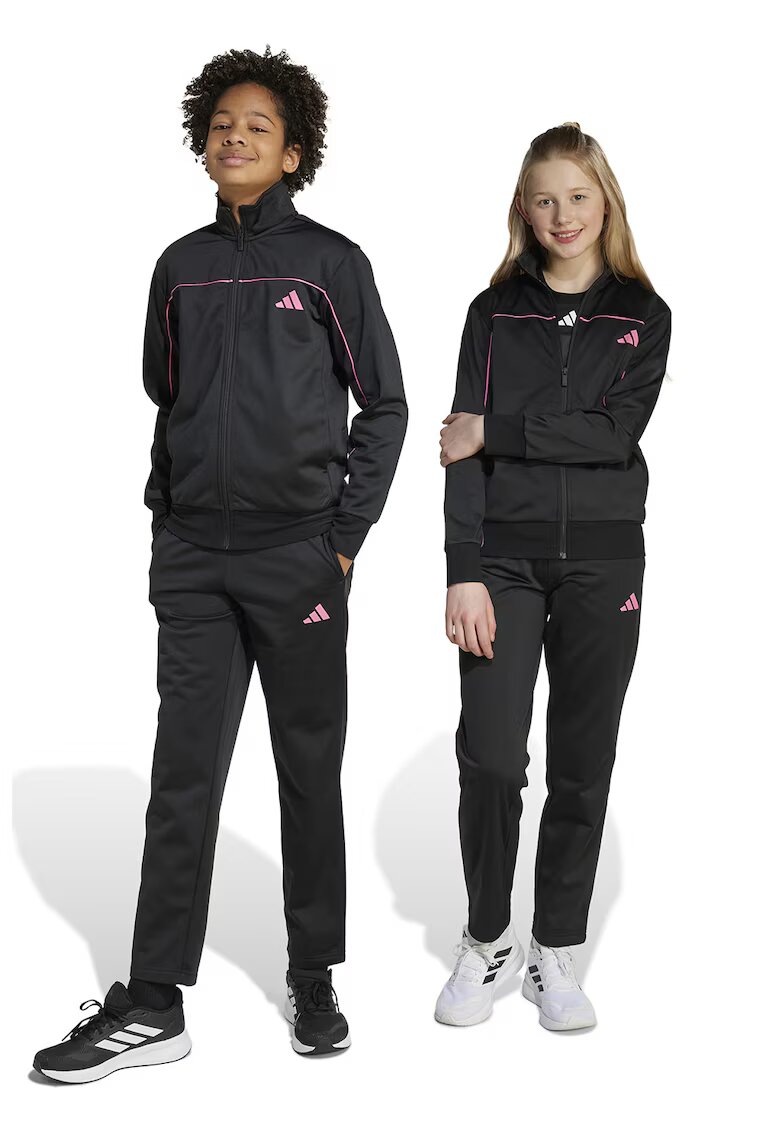 adidas Sportswear Trening cu fermoar model colorblock - Negru/Roz