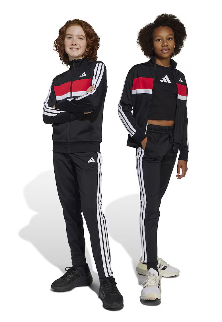 adidas Sportswear Trening cu fermoar si design colorblock Tiberio - Alb/Negru