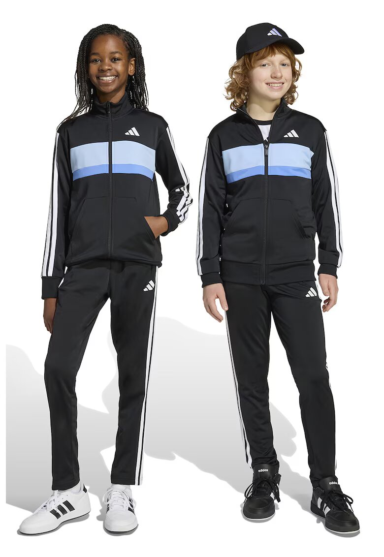 adidas Sportswear Trening cu fermoar si design colorblock Tiberio - Alb/Negru/Albastru