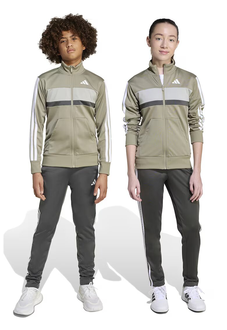adidas Sportswear Trening cu fermoar si design colorblock Tiberio - Gri deschis/Bej/Negru stins