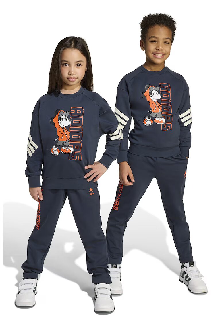 adidas Sportswear Trening cu imprimeu cu Mickey Mouse - Gri carbune/Portocaliu mandarina
