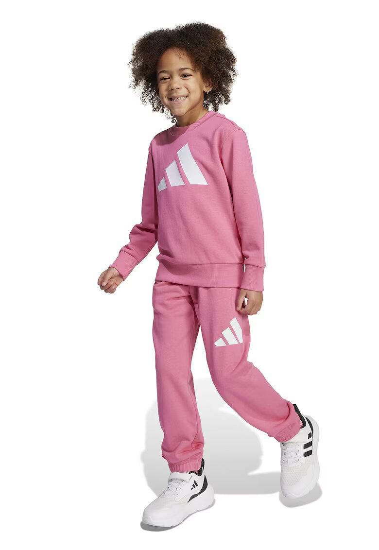 adidas Sportswear Trening cu imprimeu logo - Alb/Roz somon