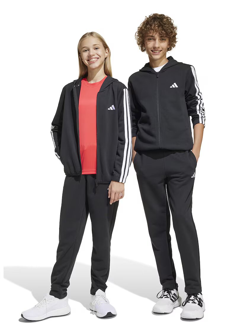 adidas Sportswear Trening cu logo si gluga - Alb/Negru