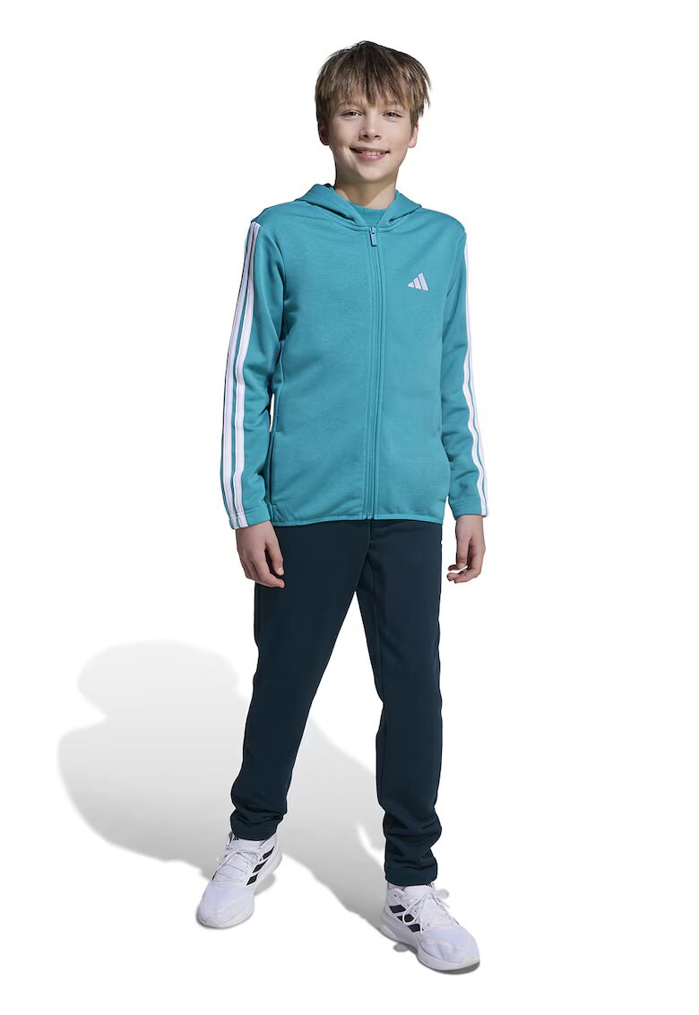 adidas Sportswear Trening cu logo si gluga - Turcoaz/Verde inchis