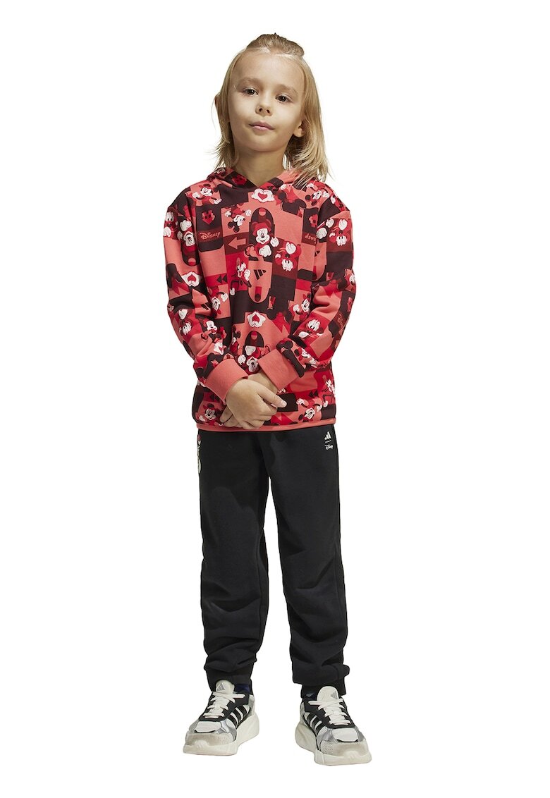 adidas Sportswear Trening cu model si gluga - Rosu/Negru