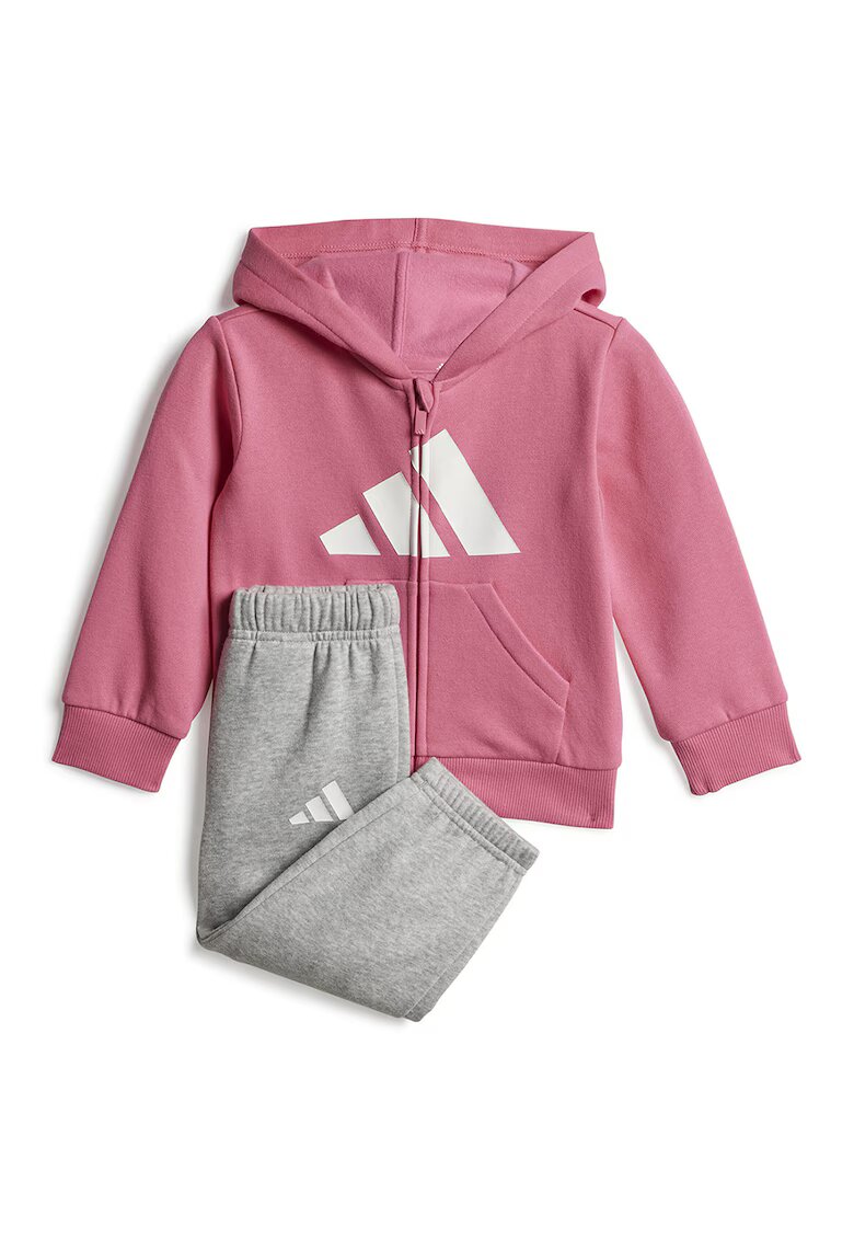 adidas Sportswear Trening din amestec de bumbac cu fermoar - Gri deschis melange/Roz