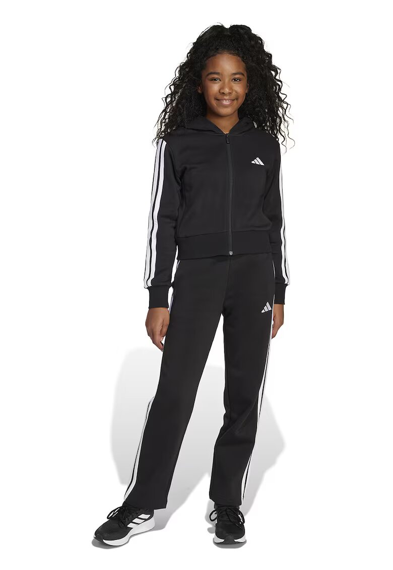 adidas Sportswear Trening din fleece cu logo - Alb/Negru