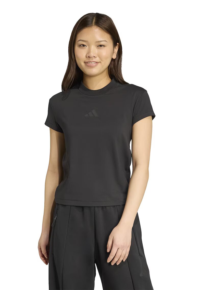 adidas Sportswear Tricou cu decolteu la baza gatului Z.N.E - Negru