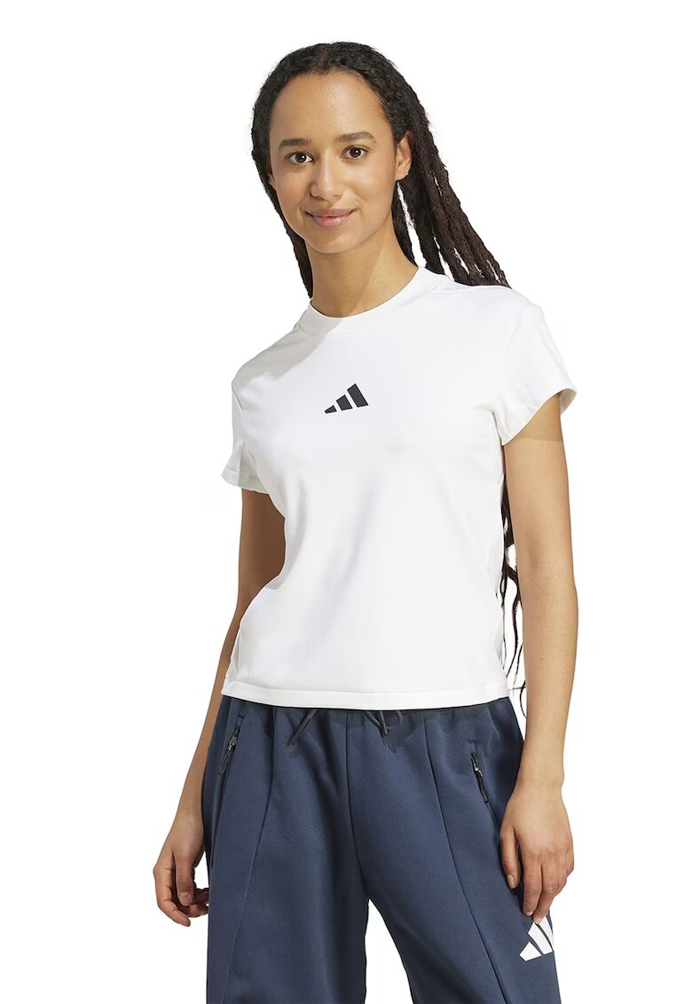 adidas Sportswear Tricou cu decolteu la baza gatului Z.N.E - Negru/Alb optic