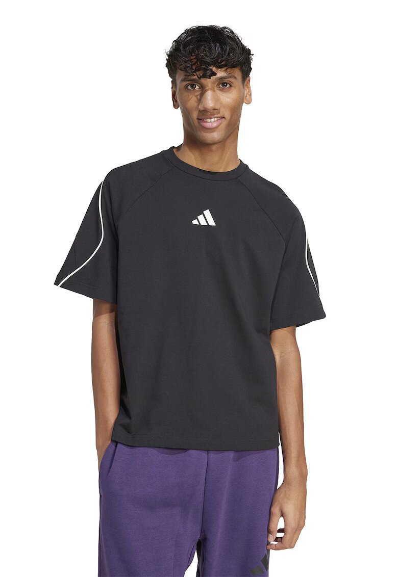 adidas Sportswear Tricou cu maneci raglan Stadium - Negru