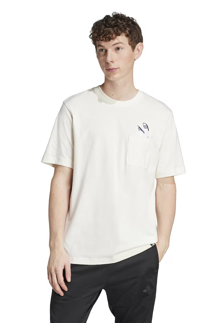 adidas Sportswear Tricou de casa din bumbac Slide - Alb murdar
