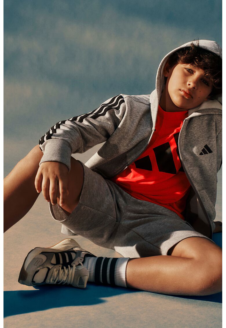 adidas Sportswear Tricou din bumbac cu imprimeu logo cauciucat - Rosu/Negru