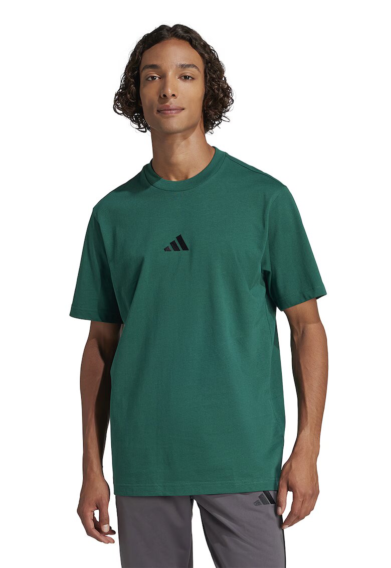 adidas Sportswear Tricou din bumbac Essentials - Verde padure