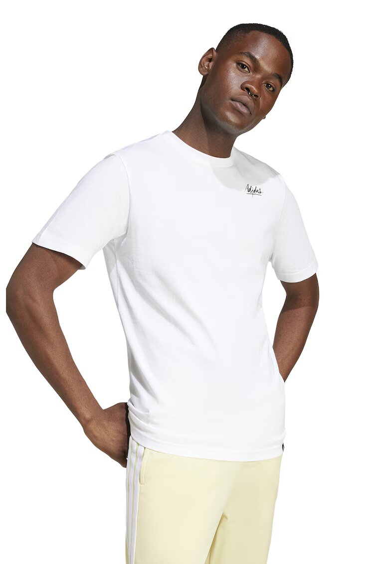 adidas Sportswear Tricou din bumbac Life Bowl - Alb/Galben