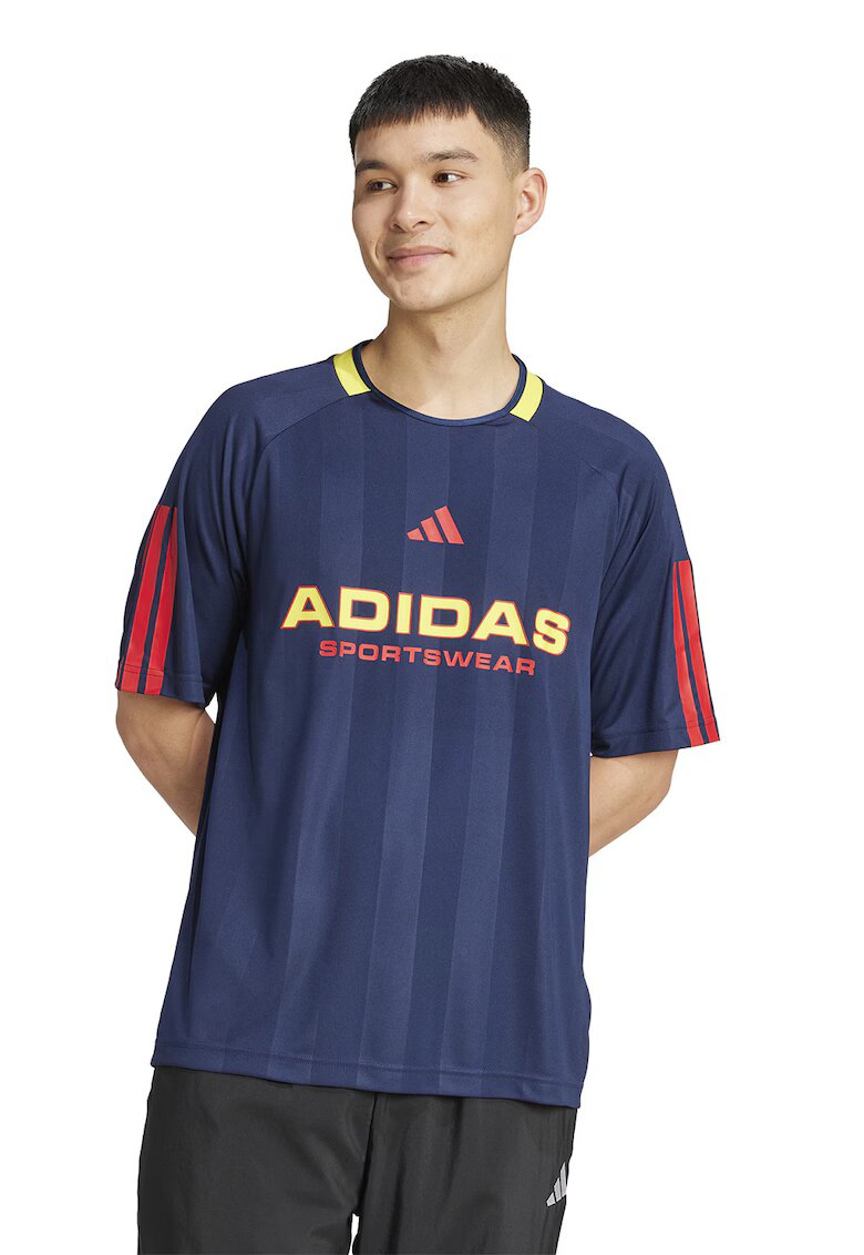 adidas Sportswear Tricou lejer cu logo - Rosu/Galben/Bleumarin