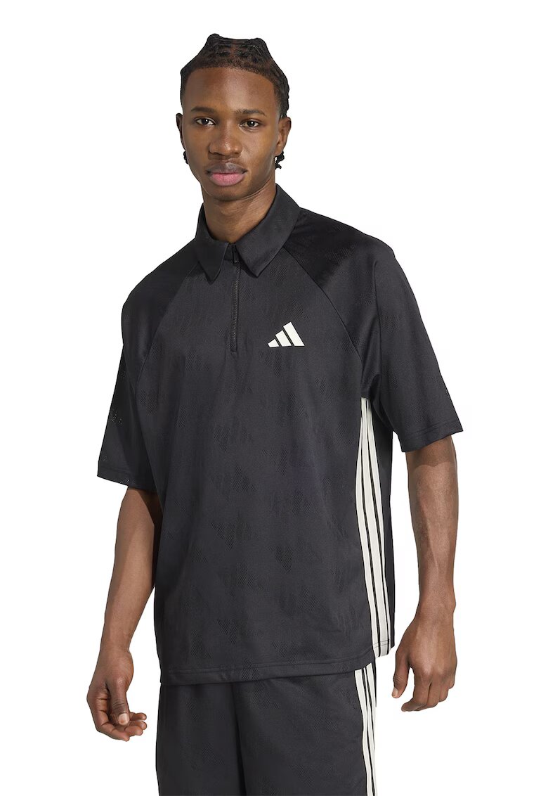 adidas Sportswear Tricou polo cu maneci raglan - Negru