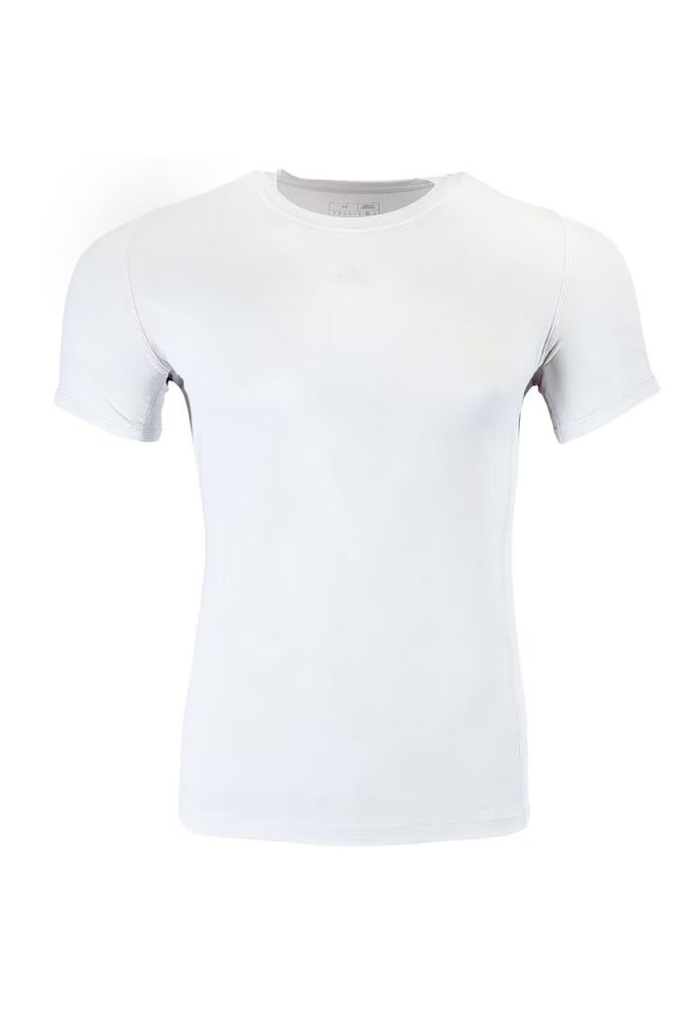 adidas Tricou barbatesc Techfit Aeroready - alb - material maneca scurta - Alb