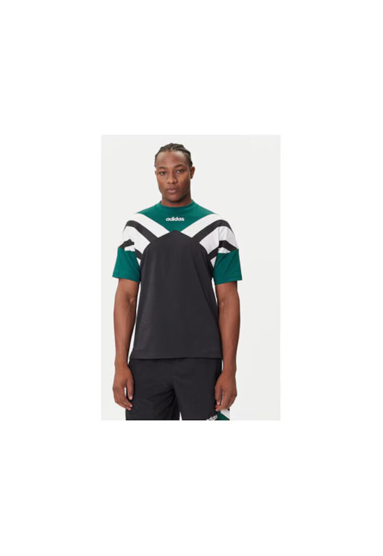 adidas Tricou din bumbac cu model colorblock