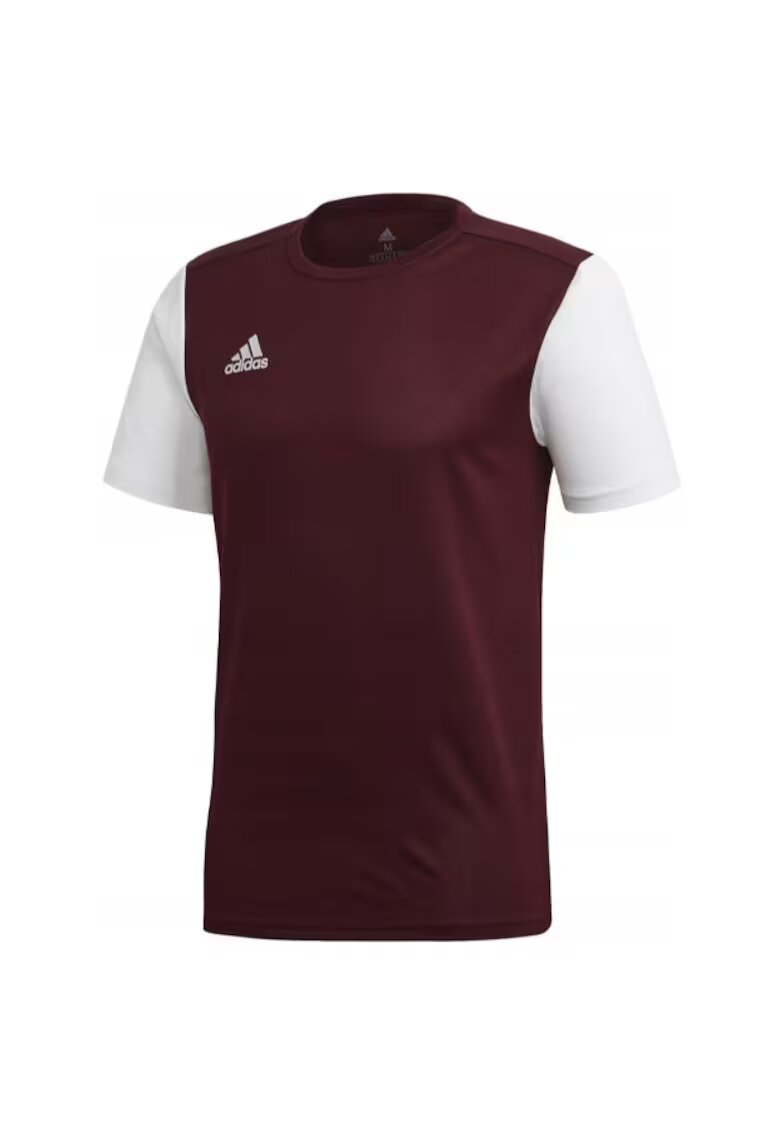 adidas Tricou sport barbati - Poliester - Rosu/Alb - Alb/Visiniu