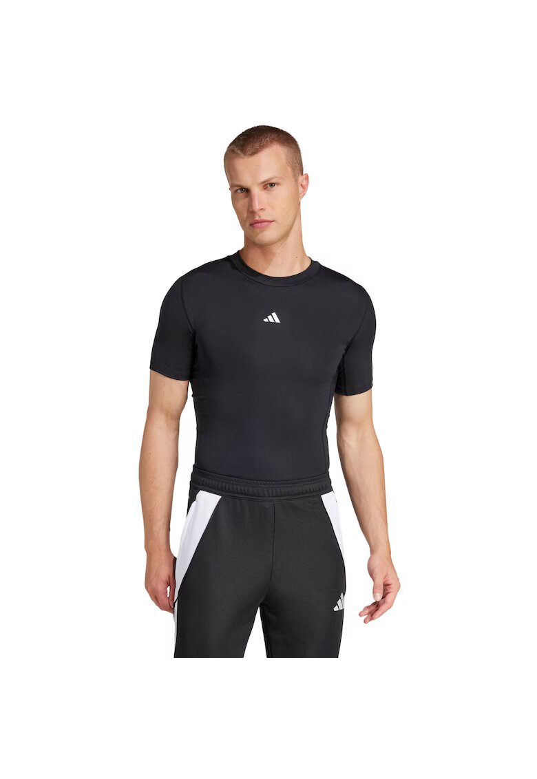 adidas Tricou sportiv barbati - JP4674 - compresiv - negru - poliester reciclat