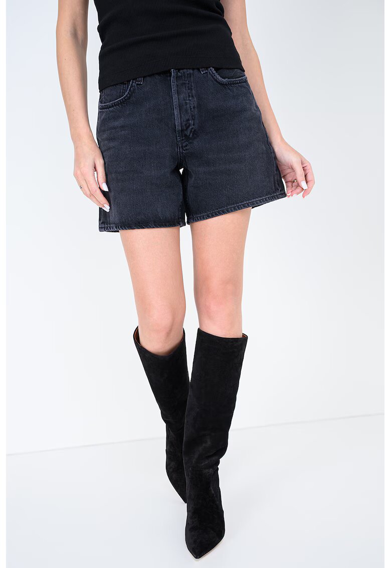 AGOLDE Blugi scurti relaxed fit - Negru stins