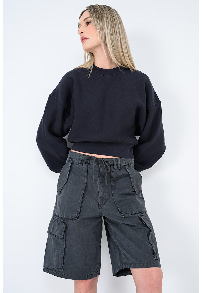 AGOLDE Bluza crop de trening Kit - Negru