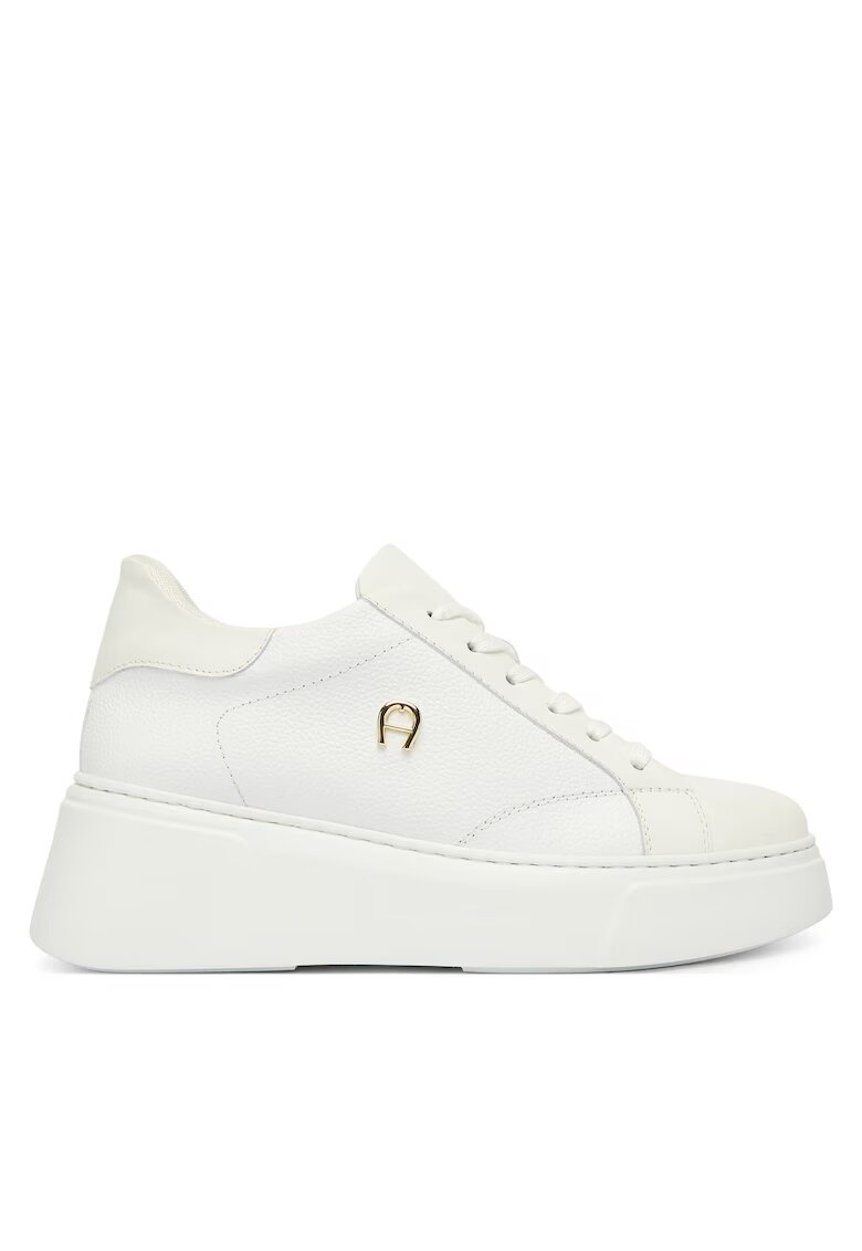 Aigner Pantofi sport din piele cu talpa wedge